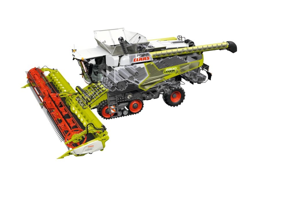 CLAAS LEXION Combine Harvester diagram