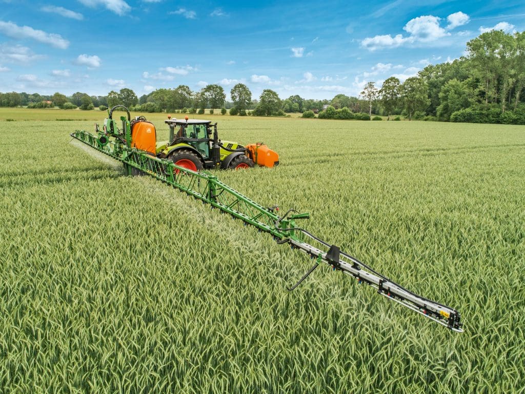 sprayer on tractor