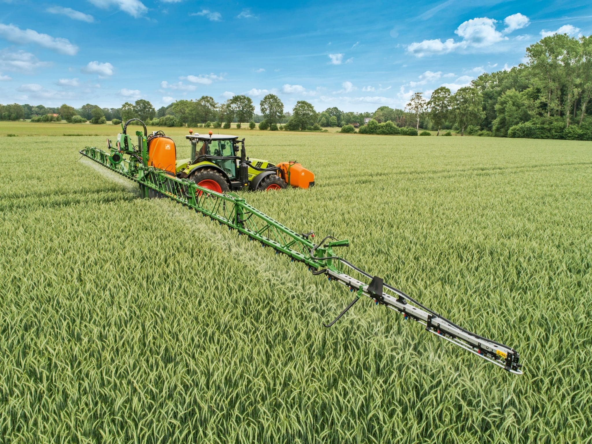 sprayer on tractor
