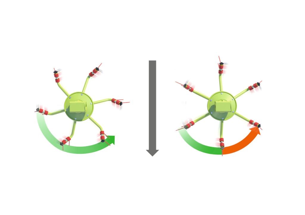 CLAAS VOLTO TEDDERS angled tines diagram